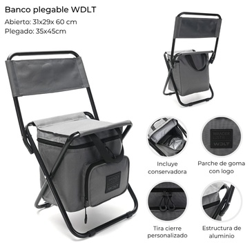 Silla Plegable Con Tiras De Bolso. Conservadora Incorporada Wanderlust