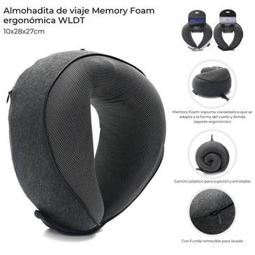Almohadita De Viaje Memory Foam Ergonometrica Wanderlust