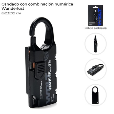 Venta por Mayor y Catalogo Candado Con Combinacion Numerica Wanderlust