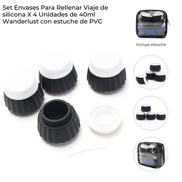Venta por Mayor y Catalogo Set Envases Para Rellenar Con Estuche PVC Wanderlust
