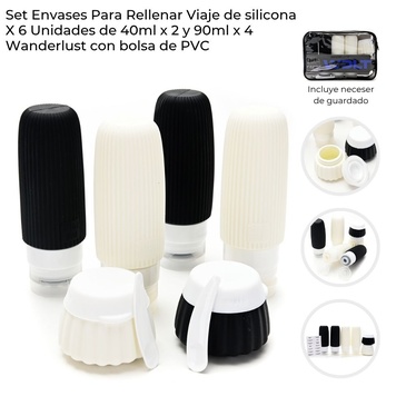 Venta por Mayor y Catalogo Set Envases Para Rellenar Con Estuche Guardado Wanderlust