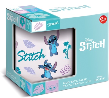 Taza Ceramica Stitch Hojas De Palmera 325ML Stor