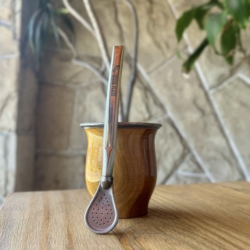 Mate Lapacho Grabado + Bombilla Grabada  - Tribu Matera