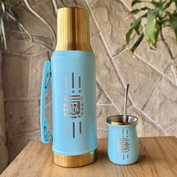 Termo System Afa 1200ML + Mate Grabado  Tribu Matera