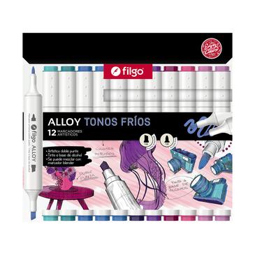 Venta por Mayor y Catalogo Marcador Artistico Doble Punta Alloy x 12 Frios  Filgo