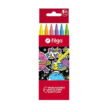 Marcador Pinto 2220 x 6 Fluor Filgo