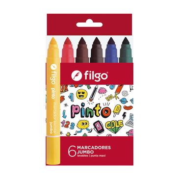 Marcador Pinto Jumbo x 6  Filgo