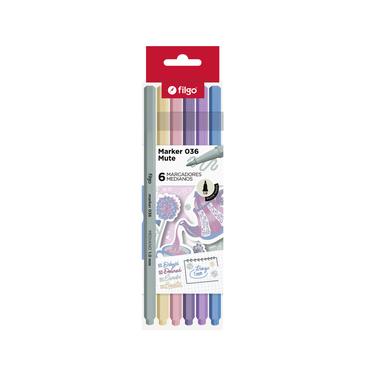 Marcadores Marker 036 x 6 Mute   Filgo