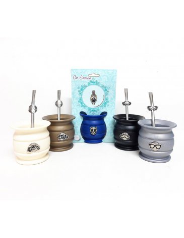 Venta por Mayor y Catalogo Mate c/ Bombilla Acero Inoxidable Enchúlate