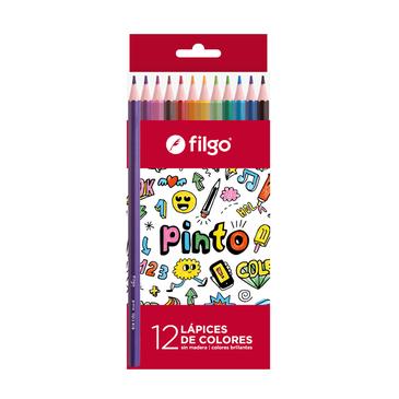Lapices De Colores De Resina Pinto x 12  Filgo